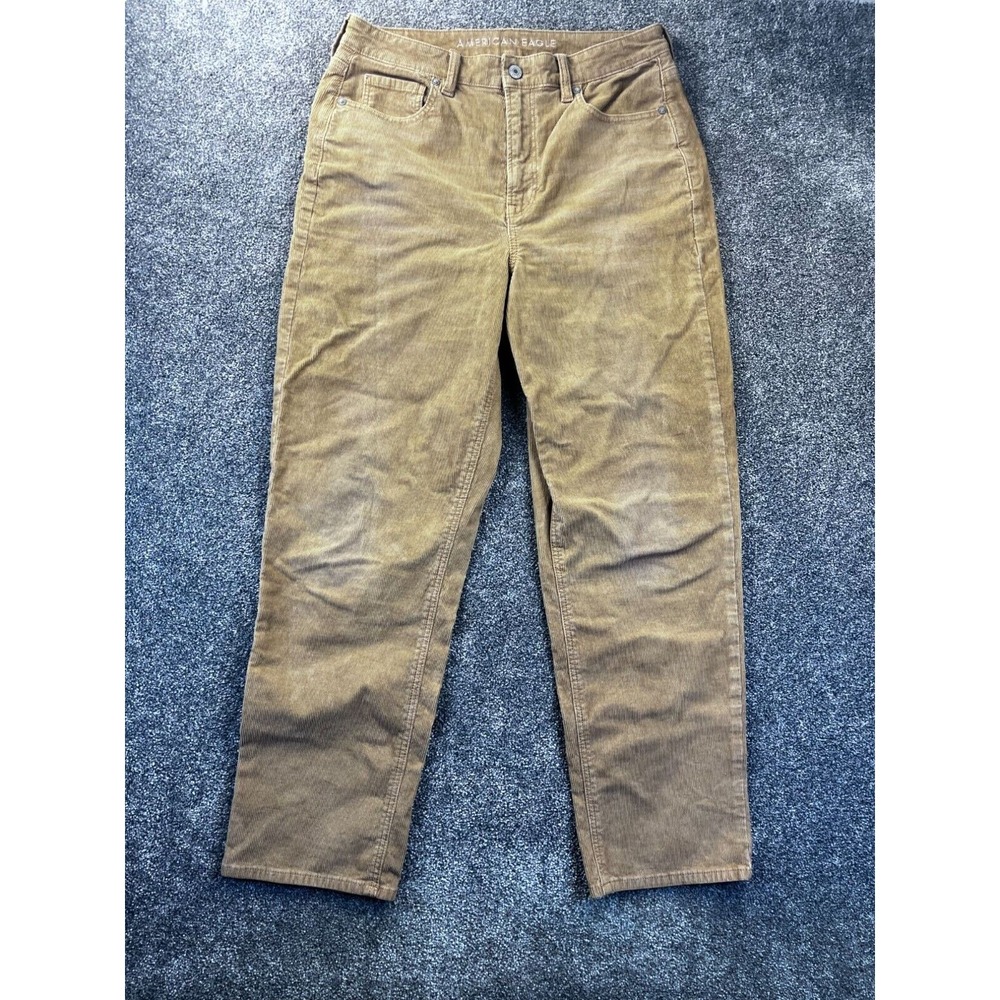 American Eagle Womens Corduroy Pants Size‎ 10 Regular Stretch Beige
